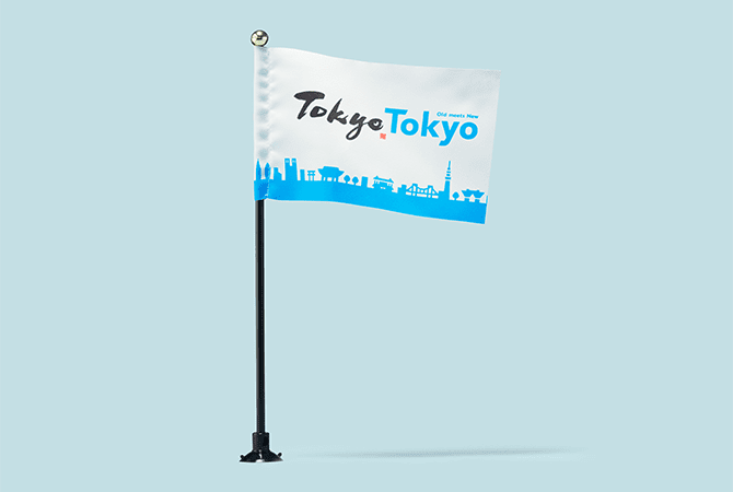 ミニフラッグ（白）　/　ミニフラッグ（ブルー） イメージ 2