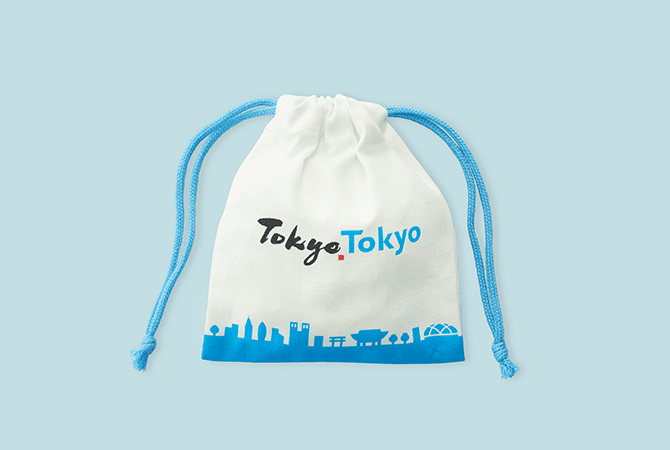 巾着(白) / 巾着(ブルー) イメージ 2