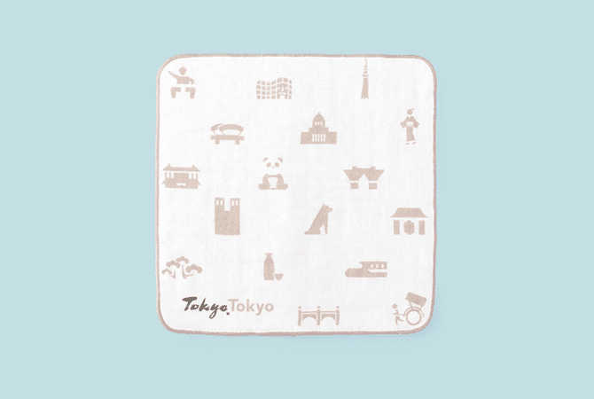 Tokyo Tokyo タオルハンカチ（ブルー、グレー） イメージ 2