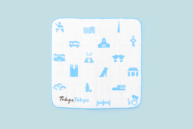 Tokyo Tokyo タオルハンカチ（ブルー、グレー） イメージ 3
