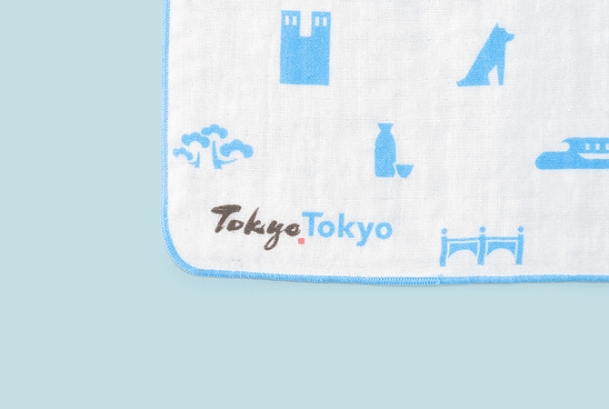 Tokyo Tokyo タオルハンカチ(ブルー、グレー) イメージ 4