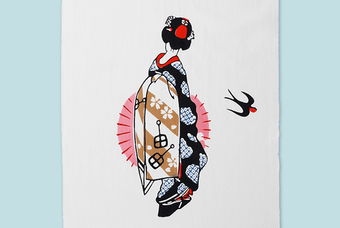 ART FRAME & ART TENUGUI（“Kabuki Costume-MICHITOSE (plum)”,“KABUKI”,“Summer in Japan”,“Carp Ascending a Waterfall”, “Ebisu holding a sea bream”, “Maiko”, “Ukiyoe- Plum Estate, Kameido”） イメージ 10