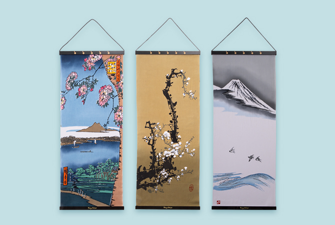 ART FRAME & ART TENUGUI（“Kabuki Costume-MICHITOSE (plum)”,“KABUKI”,“Summer in Japan”,“Carp Ascending a Waterfall”, “Ebisu holding a sea bream”, “Maiko”, “Ukiyoe- Plum Estate, Kameido”, “Mount Fuji in Rinpa Tradition”, “Ukiyoe- Suijin Shrine and Massaki on the Sumida River”, “White Plum Blossoms”） イメージ 11