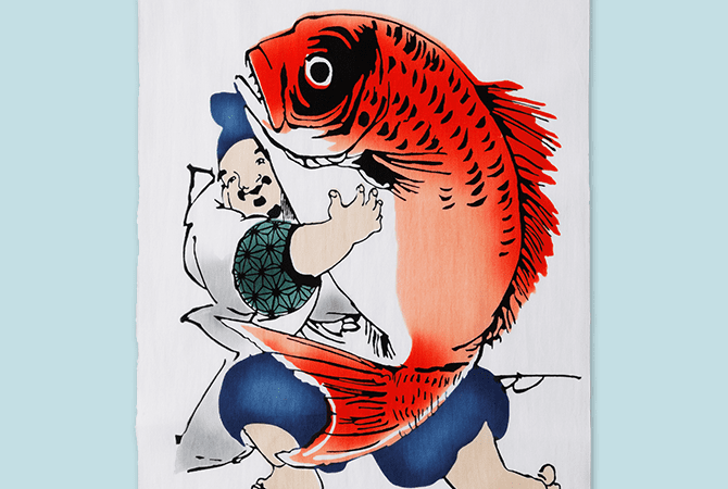 ART FRAME & ART TENUGUI（“Kabuki Costume-MICHITOSE (plum)”,“Rooster & Hanging ornament”,“KABUKI”, “Dream of Mom-and-Pop Candy Store”, “Summer in Japan”,“Carp Ascending a Waterfall”,“Ukiyoe – Sudden Evening Shower over Ohashi Bridge, Atake”, “Ebisu holding a sea bream”, “Maiko”, “Ukiyoe- Plum Estate, Kameido”） イメージ 14