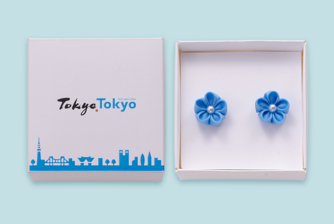 つまみ細工ピアス・千里花（せりか） イメージ 6